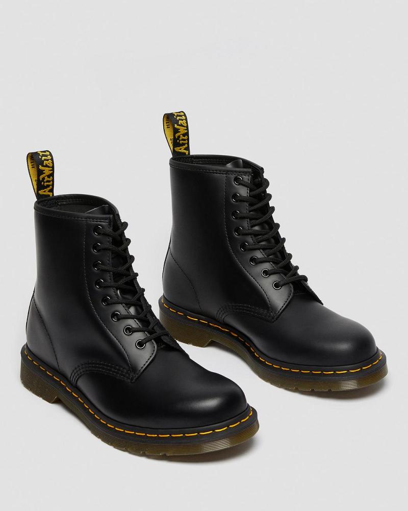 Dr Martens 1460 Smooth Læder Snørestøvler Herre Sort | DK 536VRW